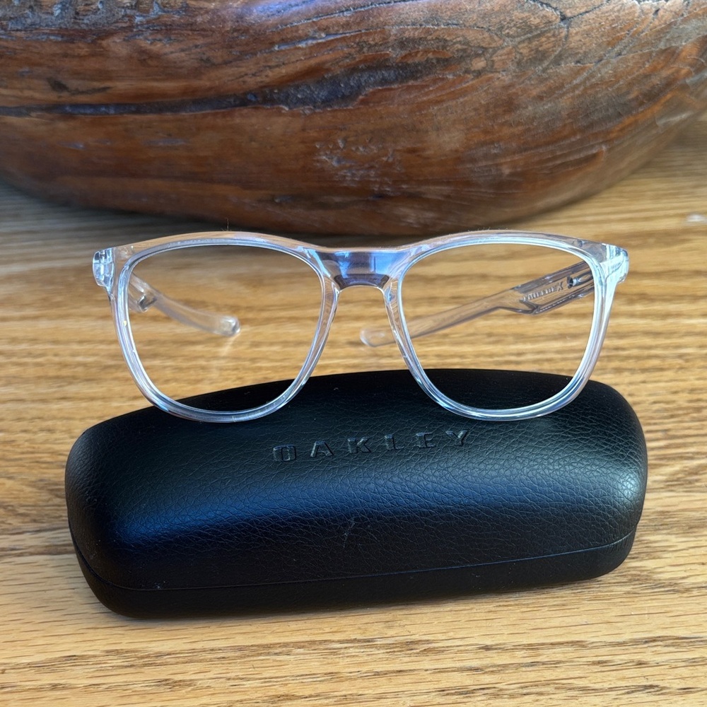 Oakley clear frames.  No lenses.  TrillbeX frames